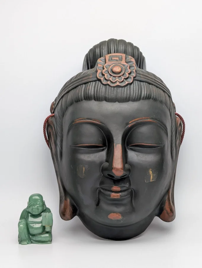 [PHẬT DIỆN] Tượng Quan Âm Bồ Tát gốm Nhật treo tường